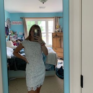 very cute lace Lulus open back dress